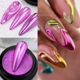 thumbnail image 1 of Polvo de uñas de espejo Moonlight, pigmento de efecto metálico fino de brillo plateado, esmalte de Gel UV, polvo cromado, decoraciones de uñas Aurora, 1 caja, 1 of 4