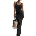 thumbnail image 6 of Women Summer Long Dress Casual Slip Sexy Slim Sleeveless Bodycon Maxi Dresses for Women Black L, 6 of 7