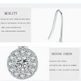 thumbnail image 5 of 925 sterling silver minimalist round diamond earrings, fashionable and creative earrings for women, Valentine's Day birthday and Mother's Day gift, 5 of 5