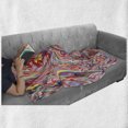 thumbnail image 6 of Abstract Soft Flannel Fleece Throw Blanket, Mix of Colors Messy Dirty Look Flow Splash Splatter Grunge Retro Graphic, Cozy Plush for Indoor and Outdoor Use, 60" x 80", Multicolor, by Ambesonne, 6 of 6