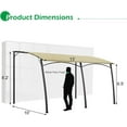 thumbnail image 4 of AECOJOY 13'x10' Outdoor Wall Mounted Gazebo, Outdoor Pergola-Beige, 4 of 6
