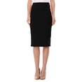 thumbnail image 2 of Women's 2 Pack High Waist Stretch Pull On Pencil Midi Skirt Casual Office Soft Fit Skirt, 2 of 5