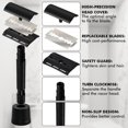 thumbnail image 4 of Shaving Kit for Men, 4-in-1 Safety Razors for Men with Razor Stand, Shaving Brush and Bowl, Double Edge Razor with Long Handle Featuring Sharp, Durable Blades and Non-Slip Design, 4 of 6