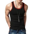 thumbnail image 4 of Bcfgryg Men's Wear Slim Casual Sports Men's Summer Matching Color Undershirt Vest Vest For Men Black XL, 4 of 5