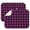 Purple and Black, variant on Yellow and White Checkered Pattern 2 Pack Kitchen Dish Drying Mat, Ultra Absorbent Microfiber Dish Drainer Mat, 16"x18"