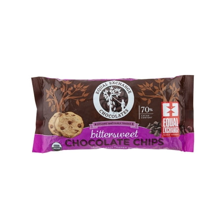 Equal Exchange Organic Fair Trade Bittersweet Chocolate Chips 70%, 10 oz
