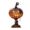 thumbnail image 2 of Stained Glass Halloween Pumpkin Table Lamp, USB Powered Jack-O-Lantern Night Light, Vintage Halloween Lamp Ornament, 2 Pack ( Resin ), 2 of 7