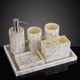 thumbnail image 4 of Juego de artículos de tocador for baño con forma de concha, dispensador de loción, botella, taza for enjuague bucal con bandeja, accesorios de baño, juego de 6 piezas, 4 of 4
