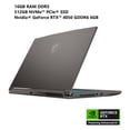 thumbnail image 4 of Laptop Gaming MSI THIN A15 Ryzen 5-7535HS NVIDIA GeForce RTX4050 16GB RAM 512GB SSD 15.6" FHD 144Hz Gris, 4 of 5