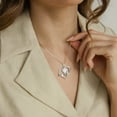 thumbnail image 3 of Fasjewly I Love You to The Moon and Back Necklace,S925 Sterling Silver Heart Birthstone Necklace, Moon and Star Pendant Necklace Christmas Birthday Anniversary Jewelry Gifts for Women / Wife /Mom, 3 of 11