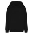 thumbnail image 6 of Ecqkame Girls Crewneck Sweatshirts Casual Long Sleeve Textured Pleated Front Sweatshirt Lightweight Comfortable Pullover Tops 2-14 Years Black 7 Year, 6 of 6