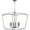 thumbnail image 5 of 6412-6-59-Quorum Lighting-Mantle - 6 Light Pendant-23.5 Inches Tall and 23.25 Inches Wide-Matte Black Finish    -Traditional Installation, 5 of 5