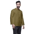 thumbnail image 4 of Atasi Mens Kurta Shirt Solid Mandarin Collar Kurta For Boys Short Kurta, 4 of 6