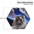 thumbnail image 2 of Pofeuu Astronaut in Outer Space Print Coasters for Drinks, 4Pack PU Leather Coasters, Bar Drink Coasters for Tabletop Protection, Furniture from Damage-Hexagon, 2 of 6