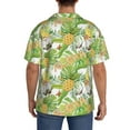thumbnail image 5 of KLL Gnome and Pineapple Print Men's Shirt Short Sleeve Button Down Summer Cuba Beach Shirts- XX-Large, 5 of 7