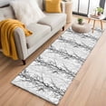 thumbnail image 2 of Rectangle Rug 2x6Ft Black Grey Botanical Tree Branch Soft Indoor Throw Rugs Carpets for Living Dining Bedroom Kids Room Non-Slip Playroom Crawl Rug Floor Mats Abstract Stripe Plant on White, 2 of 9