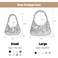thumbnail image 3 of PETITE Shoulder Handbag for Women Fashion Ruched Shoulder Hand Purse Sofii Clutch Hobo Bag Trendy Purse for Lady, 3 of 7