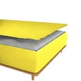 thumbnail image 5 of 5 Piece Sheet has Zippers Sheet Set, Twin Size 10 Inch Deep Pocket, 800 TC, Stripe Yellow Color., 5 of 9