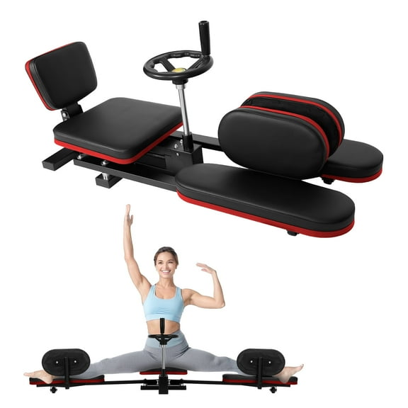 Black with Red Detail Trainer, 240° Adjustable Angle, Waterproof Surface, Leg Stretcher Machine, Gym Equipment, leveraging Home Studio, Ballet, Athletic Room