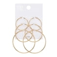 thumbnail image 5 of Women's Gold-tone Hoop Earrings, 3 Pairs, 5 of 5