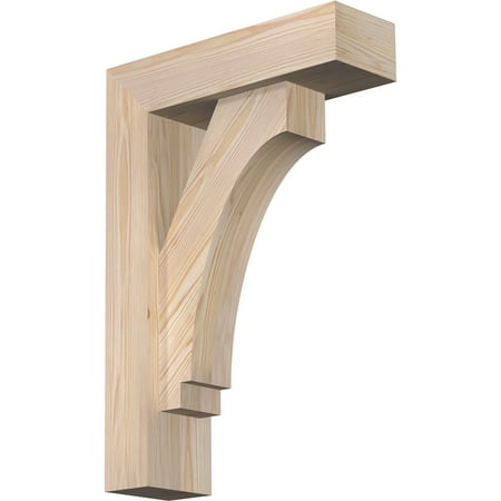 

Ekena Millwork 5 1/2 W x 18 D x 26 H Imperial Block Smooth Bracket w/ Offset Brace Douglas Fir