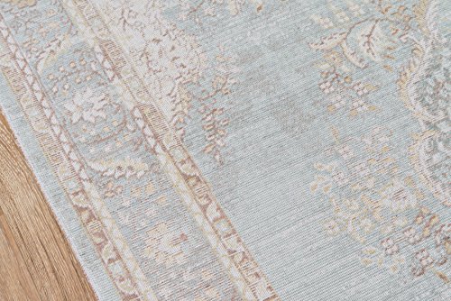 Momeni Isabella Polyester Machine Made Blue Area Rug 5'3" X 7'3"