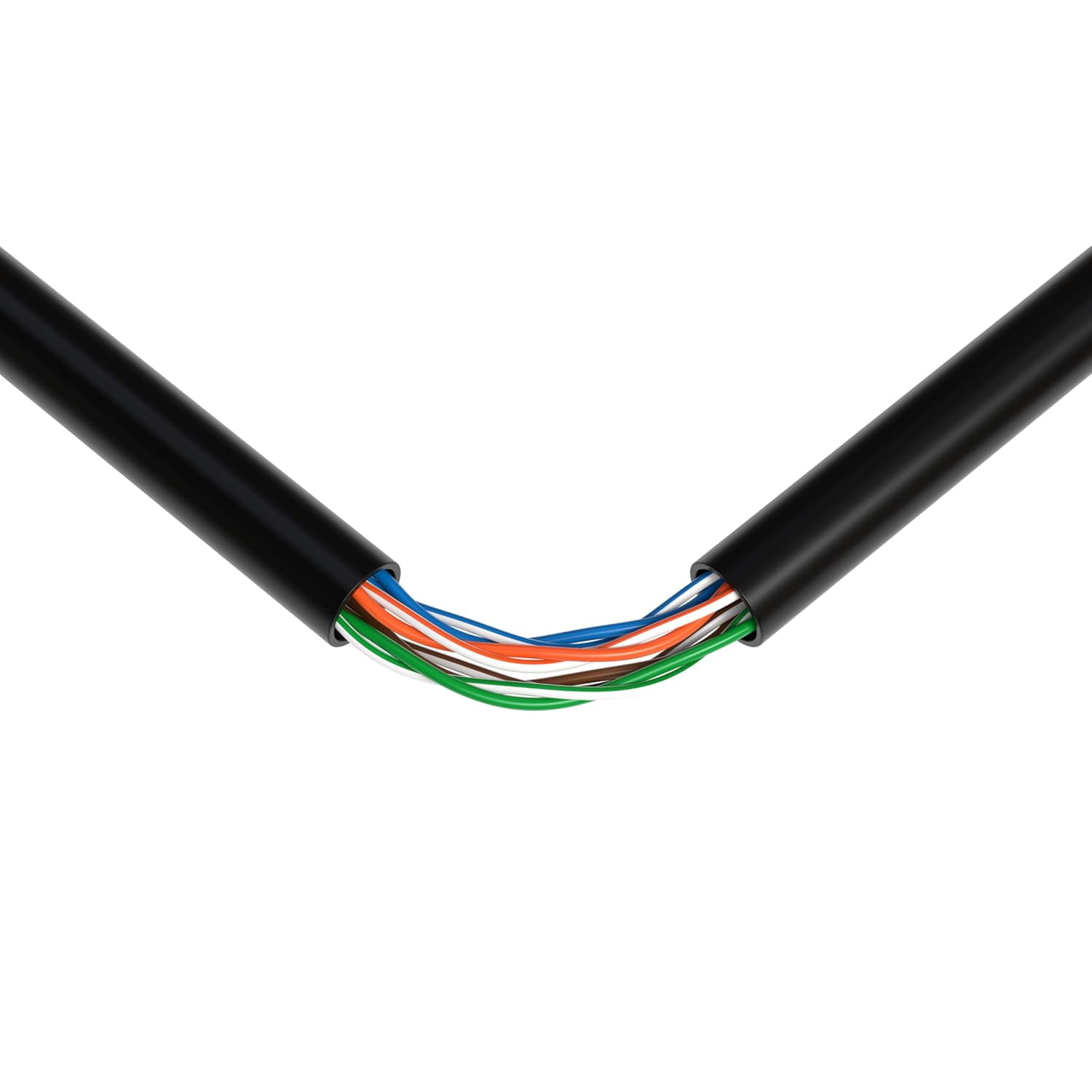 500ft Cat5e Solid 24AWG Ethernet Network Cable – UTP Unshielded Bulk LAN Copper Clad Aluminum Wire Pull Box for Internet, Router, Switch, PC, Black