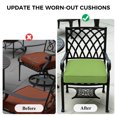 thumbnail image 5 of Outdoor Patio Cushion Covers 4 Pack Green Patio Chair Cushion Covers with Ties and Zipper Solid Color Waterproof Outdoor Seat Cushion Covers for Patio Furniture 22"x20", 5 of 9