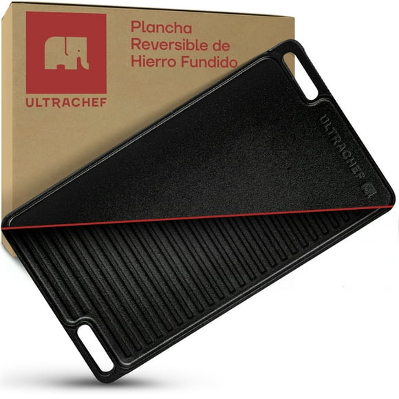 Plancha Reversible de Hierro Fundido Ultrachef, 45 cm x 25.5 cm