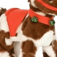 thumbnail image 3 of Christmas Plush Horse Toy with Jingle Bells & Red Saddle, Brown and White Spotted Stuffed Animal for Kids Holiday Gifts, 3 of 3
