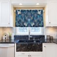 thumbnail image 3 of Wobogo Indigo Butterflies Kitchen Curtains 2 Piece Set Farmhouse Country Style Light Filtering Small Window Drapes Suitable for Bathroom Laundry Room and RV 27x24in, 3 of 9
