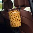 thumbnail image 5 of Kdxio Modern Wood Grain Sunflower Car Trash Can Garbage Car Accessories Trash Can Car Waste Bin for for Driver and Passenger Any Vehicle, 5 of 7