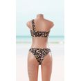 thumbnail image 4 of Meloria Swim and Fashion Sexy Leopard Printing Padded One Shoulder Hollow Ring Linked Bikini Sets, 4 of 6