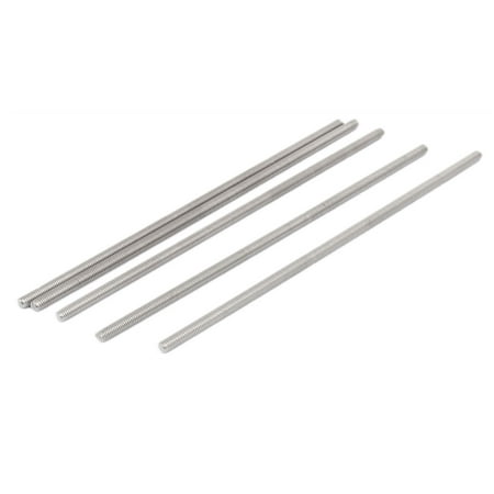 M5 x 180mm 304 Stainless Steel Fully Threaded Rod Bar Studs Silver Tone ...