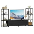thumbnail image 2 of EDTara Entertainment Center With 6 Fabric Drawers, Industrial Tv Stand Featuring Two 4-Tier Storage Shelving Units, 2 of 8