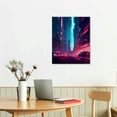 thumbnail image 2 of ONETECH Cyberpunk Paintings for Living Room Colorful Cyberpunk Metaverse City Pictures Artwork Prints Wall Art on Canvas Contemporary Bar Decor Framed Gallery-Wrapped Ready to Hang 16\x20\, 2 of 4