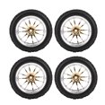 thumbnail image 4 of 12Mm Hex Rc Wheels And Tires Rc Car Tires Rubber 4Pcs Set Racing Off Road Vehicle Tires Rubber Tyre Wheel Rim For Rc 1:10 Car Part Black, 4 of 8