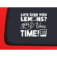 thumbnail image 1 of Car Sticker Life Give You Lemons? Gin And Tonic Time! Drinks Beverages Party Car Window Decal Sticker White 7 Inch, 1 of 1
