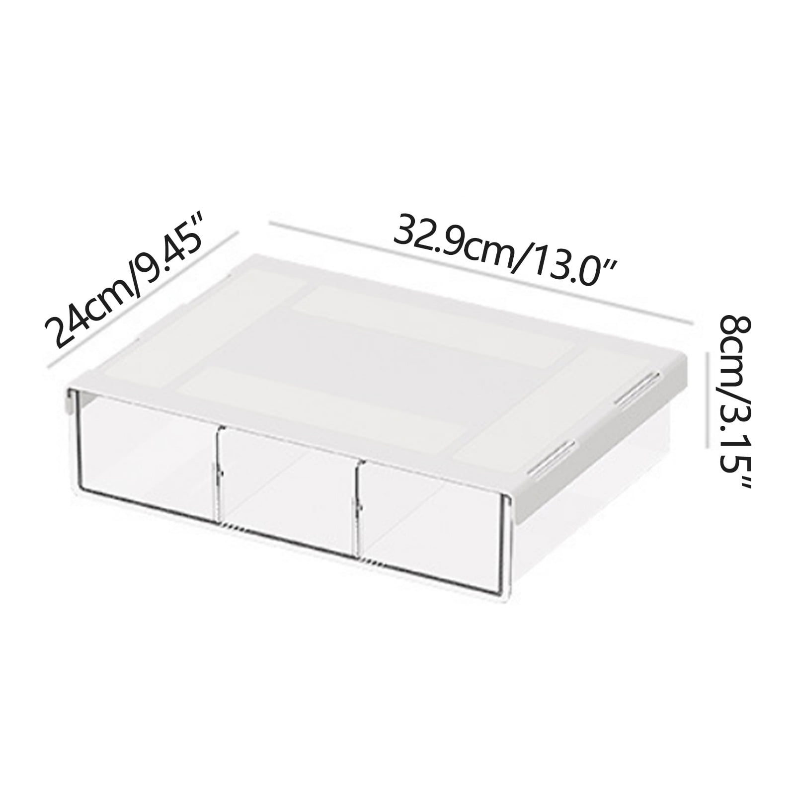 VOAVEKE Drawer Organizer, Underdrawer Adhesive Underdesk Storage Self-Adhesive Underdesk Drawer Slides Adhesive Underdesk Organizer For Drawers Hidden Sto