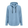 thumbnail image 4 of Hoodies For Men Solid Fashion Casual Loose Fit Hooded Sweatshirts Comfortable Soft Long Sleeve Y2K Outfits Spring Fall Pullover Tops Blue XXXXXL, 4 of 4