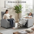 thumbnail image 4 of HOMCOM Push Back Recliner Chair Home Theater Seating with Padded Seat, 4 of 10