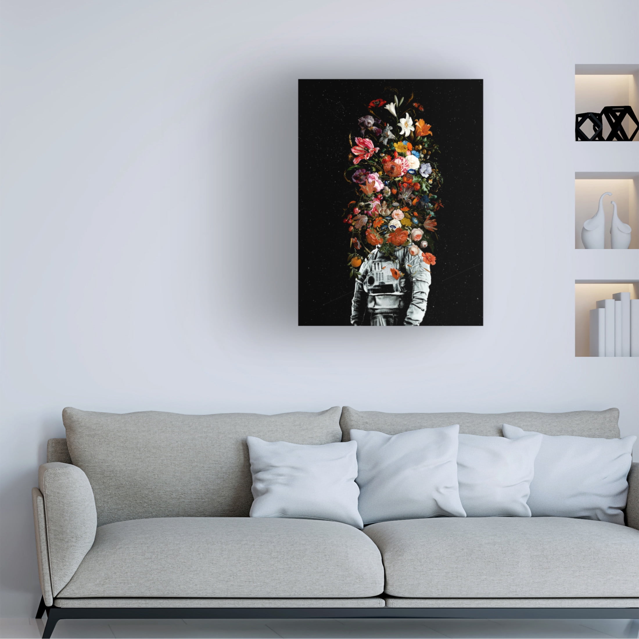 Canvas Wall Art - Francis Minoza 'Full Bloom' Wall Art for Living Room, Bedroom, or Office Décor by Trademark Fine Art - 35 x 47 Inches