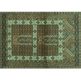 thumbnail image 1 of Ahgly Company Indoor Rectangle Southwestern Turquoise Blue Country Area Rugs, 4' x 6', 1 of 4