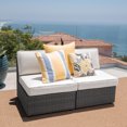thumbnail image 1 of Outdoor Couch Set, 2PCS Armless PE Wicker Sectional Sofa for Patio, Garden, or Backyard, Perfect Modular Furniture for Conversation Areas, Grey, 1 of 8