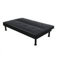 thumbnail image 4 of Convertible Futon Sofa Bed Leather Loveseat Adjustable Sleeper Sofa Couch for Living Room Small Apartment,Black, 4 of 6
