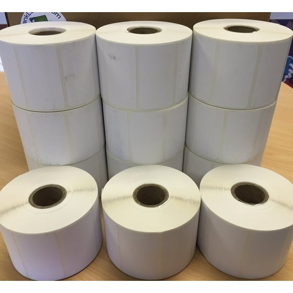 2.25 x 1.25 Thermal Labels Direct. Blank Labels Made for Zebra Eltron LP2844 ZP Compatible. 1 Inch Core. 1,000 Labels Per Roll (12 Rolls)