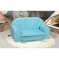 thumbnail image 4 of Delsit Toddler Couch and Kids Flip Open Foam Double Sofa, Mint Cubes, 4 of 8
