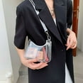 thumbnail image 5 of Gustave Women Clear Tote Shoulder Bag Stadium Approved Small Jelly Underarm Bag Crossbody Handbag Transparent PVC Clutch Purse for Concerts Sports Events Travel - Clear, 5 of 8