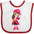 thumbnail image 3 of Inktastic Pirate Captain Girls Baby Bib, 3 of 4