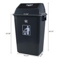 thumbnail image 2 of 15 Gallon Large Plastic Kitchen Trash Can with Swing Lid, 4 Pack Tall Kitchen Garbage Bin with Swing Top, Gray, 2 of 7
